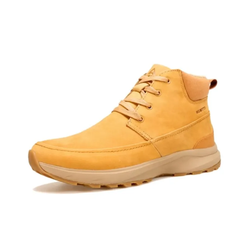 HUMTTO Cushioning Abrasion Resistant Thermal High Top Outdoor Shoes Men's Yellow-1