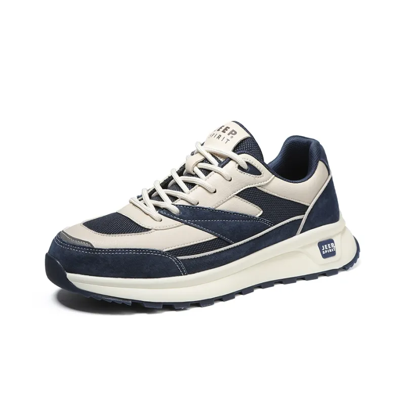 JEEP SPIRIT Cushioned Slip-Resistant Lightweight Rebound Low-Top Casual Shoes Men's Fury Blue-1