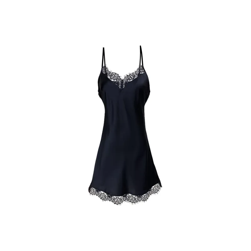 Imperial Palace Sexy Black Nightgown Advanced Sensory Loungewear Women's-0