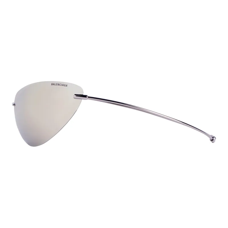 Balenciaga Metal Irregular Shape Sunglasses Men's Silver-2