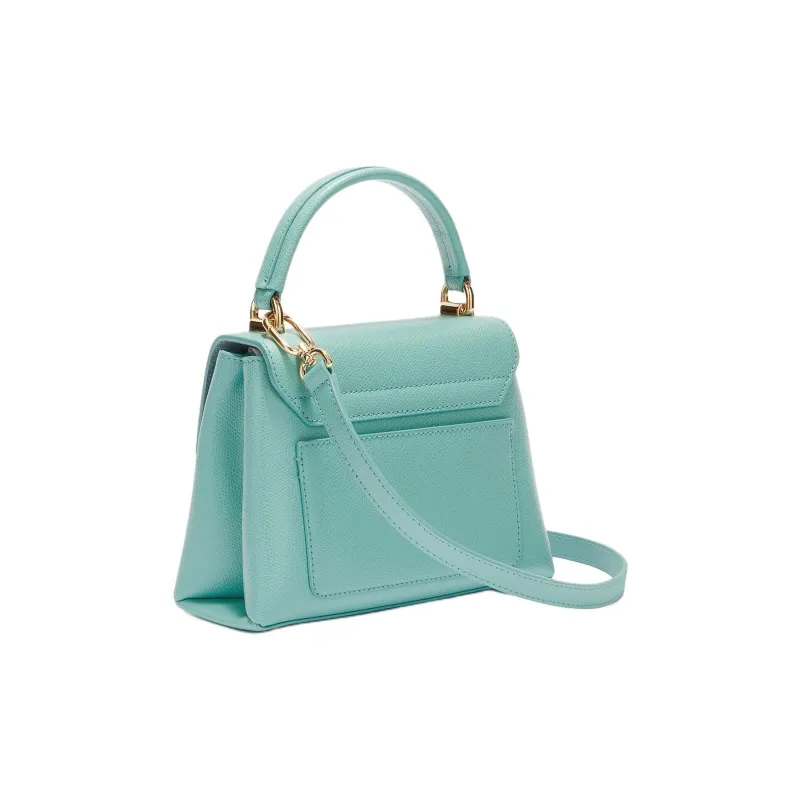 Furla 1927 Collection Textured Leather Shoulder Bag, Crossbody Bag, Handbag Mini Women's Copper Green-1