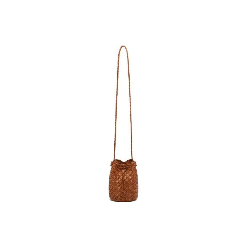 Dragon Diffusion Cow Leather Bucket Bag Handbag Women's Tawny-3