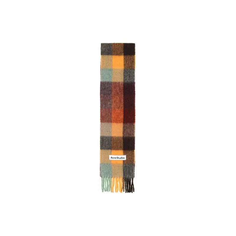 Acne Studios Checked Mohair blend Scarf-5