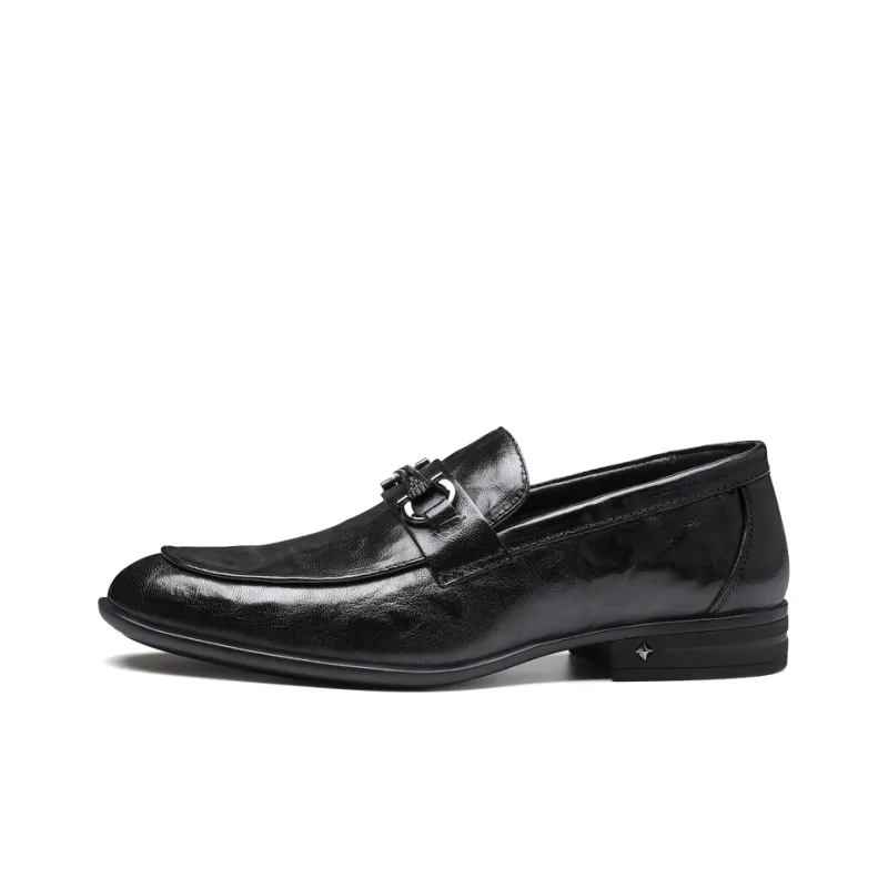 DTN Dress Shoes Men Low Top Black-1