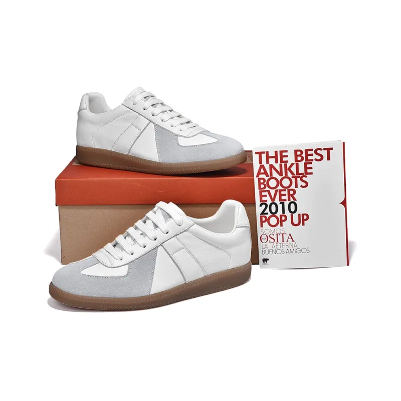 OSITA RED Skateboard Shoes Women's Low Top White/Light Brown-5