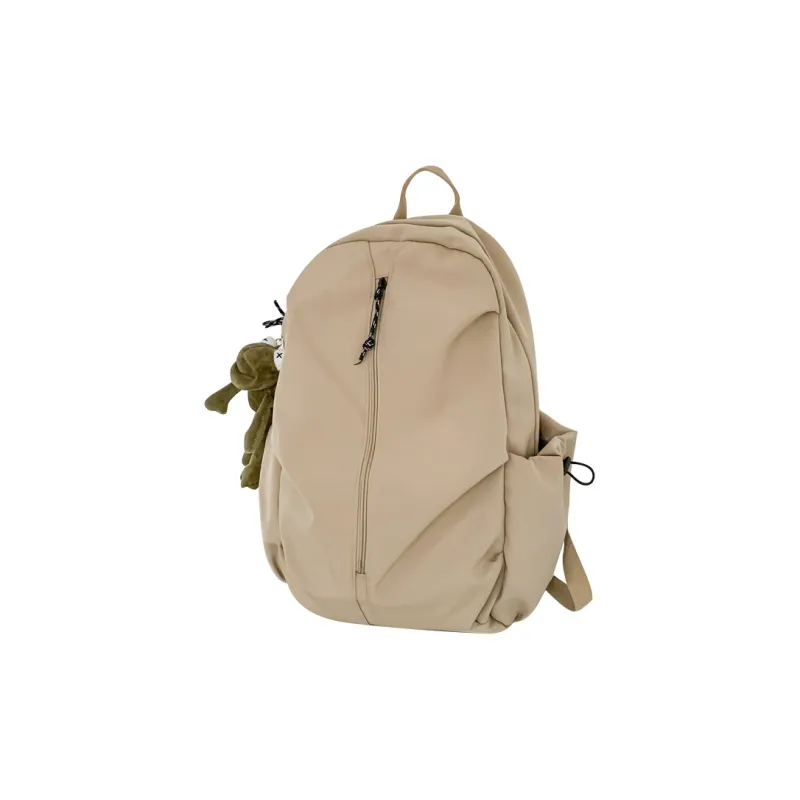 TANGCOOL Nylon Backpack Medium Size Unisex Khaki Gray Beige Black-2
