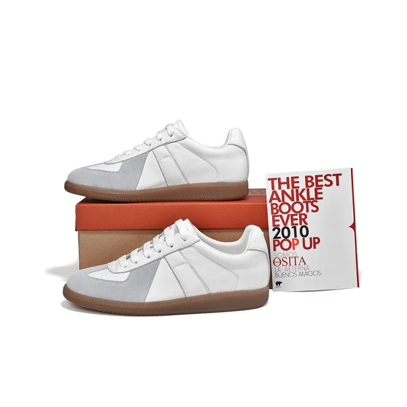 OSITA RED Skateboard Shoes Women's Low Top White/Light Brown-6