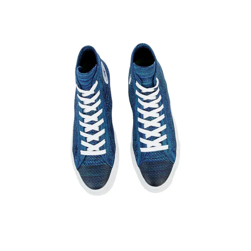 Chuck Taylor All Star Nike X Converse Flyknit Hi 'True Indigo'-4