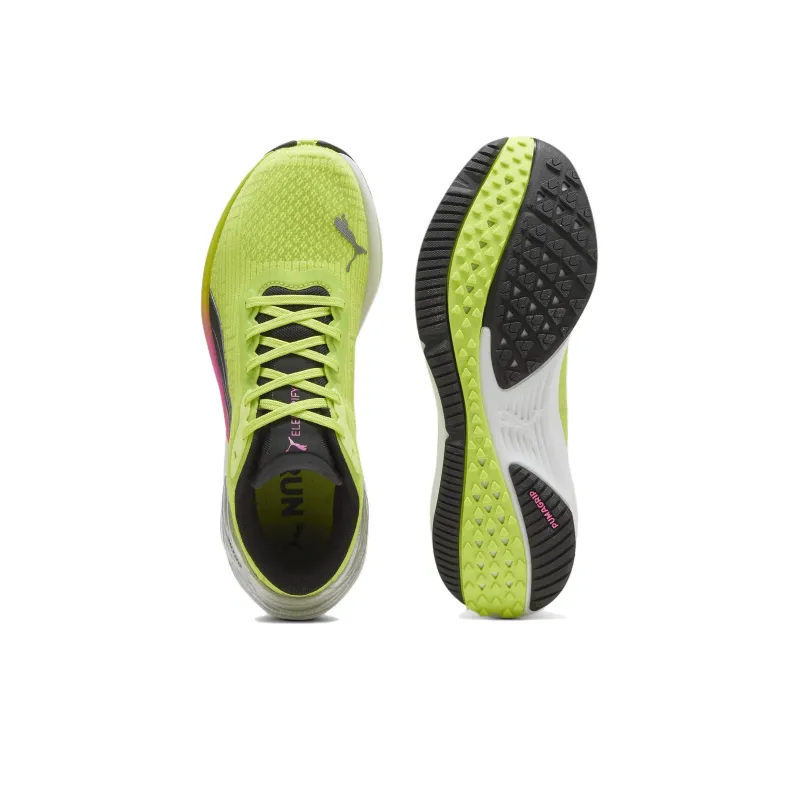 PUMA Electrify Nitro 3 Slip Resistant Low Top Running Shoes Women's Yellow Black-3
