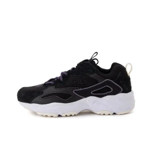 FILA Ray Tracer Anti-Slip Wear-Resistant Low-Top Casual Shoes Unisex Black White