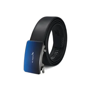 RED DRAGONFLY Automatic Buckle Head Cow Leather Belts Men's Black Width 3.6cm
