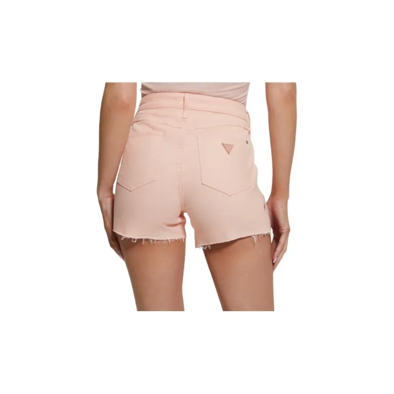 GUESS Elevate A Classic Style Denim Shorts Women's Pink-1