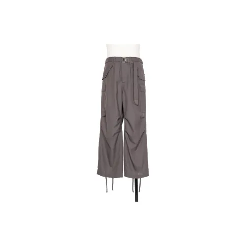 Sacai Suit Trousers Men Taupe