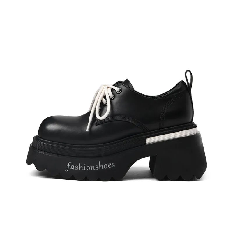 KMD Casual Single Shoes 8.7cm Women's Black-0