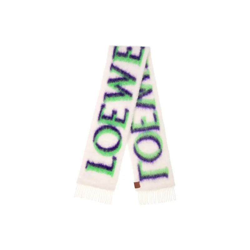 LOEWE Printed Wool Blend Scarf-1