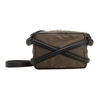 Alexander McQueen Fabric With Calfskin Camera Bags Crossbody Bag Shoulder Bag Men's Brown