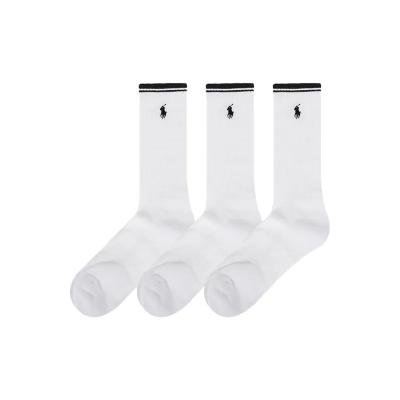 Polo Ralph Lauren Knee-High Socks Men's 3 Pack White-1