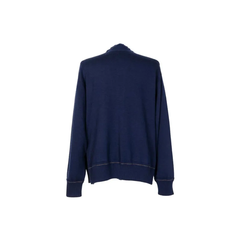 Sacai S Cashmere Knit Cardigan Knitwear Men's Blue-1