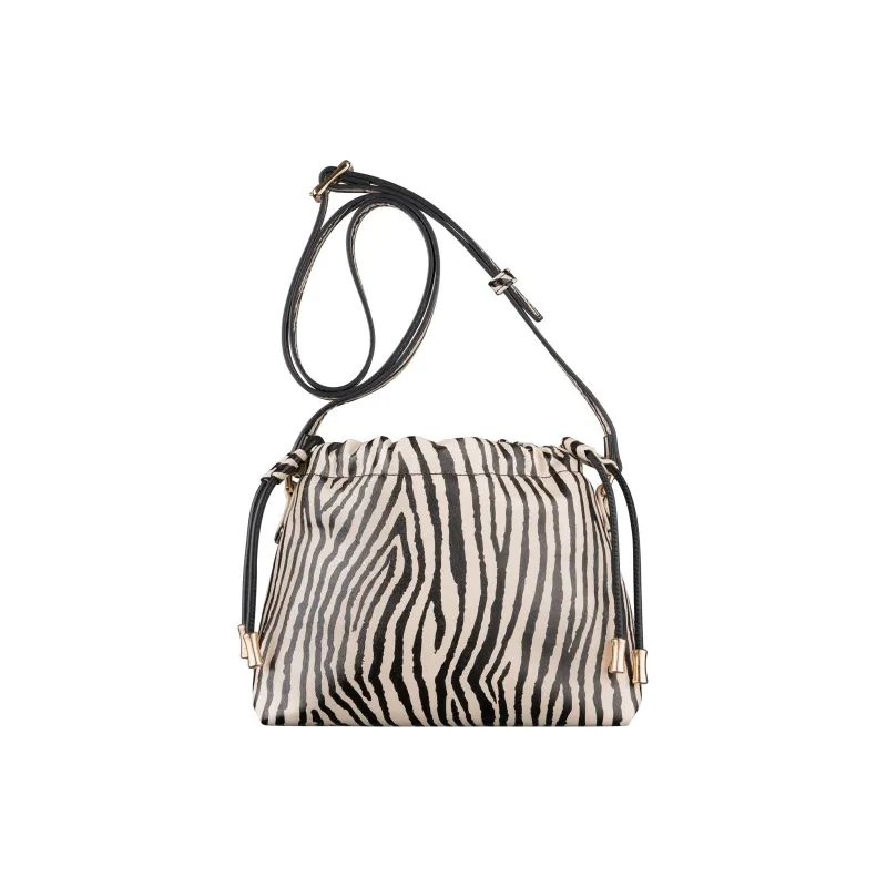 A.P.C Bonded Polyurethane Crossbody Bag Shoulder Bag Women's Black & Beige-2