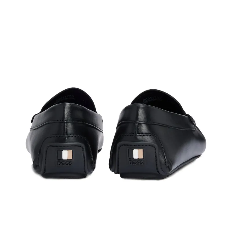 BOSS Noel Logo-debossed Leather Loafers-3