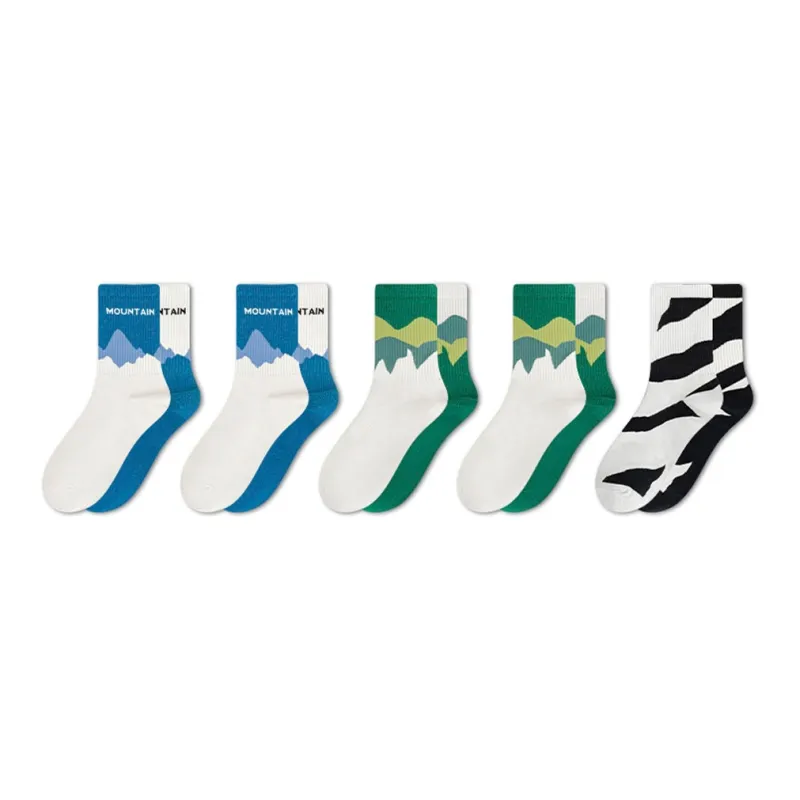 LUOLIAN Mid Calf Socks Women's 5 Pack-3