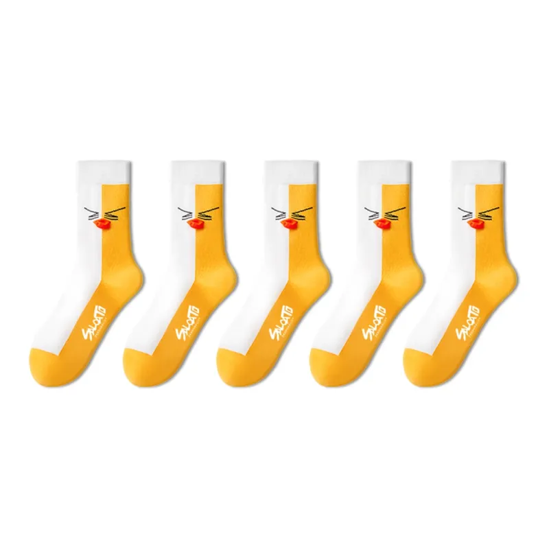 LUOLIAN Mid Calf Socks Women's 5 Pack-35