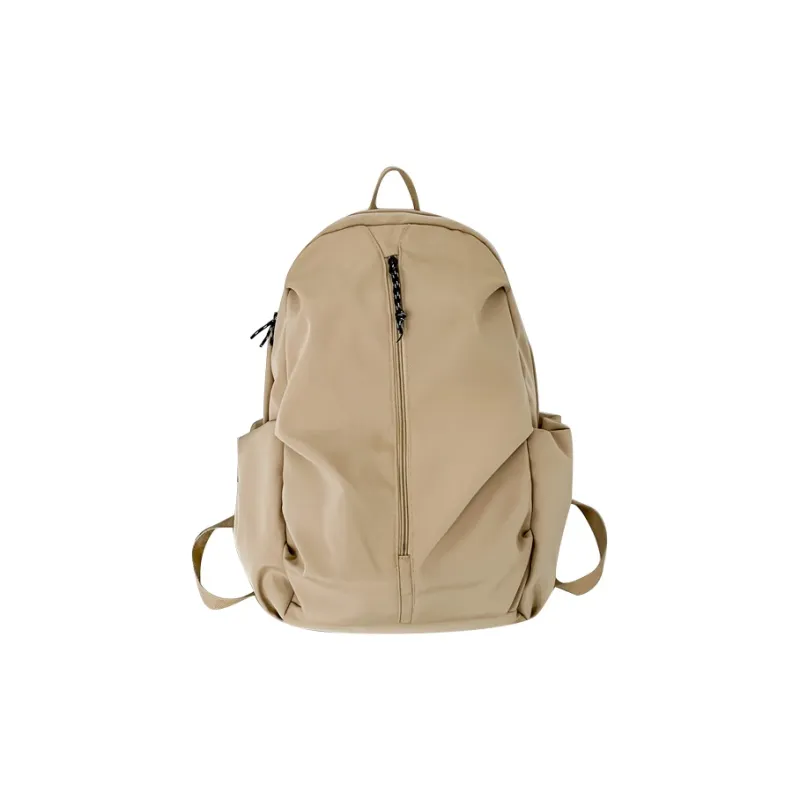 TANGCOOL Nylon Backpack Medium Size Unisex Khaki Gray Beige Black-1