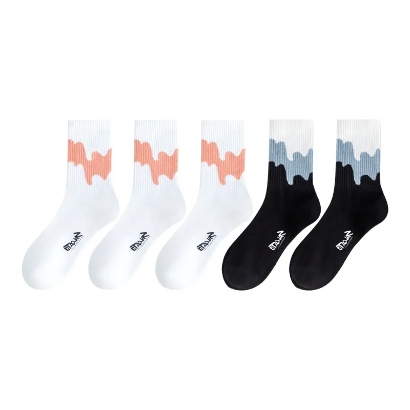 LUOLIAN Mid Calf Socks Women's 5 Pack-18