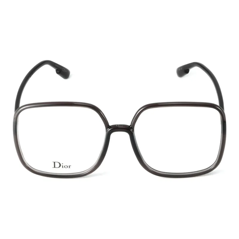 DIOR Plate Frame Square Eyeglass Frames Women's Black-1
