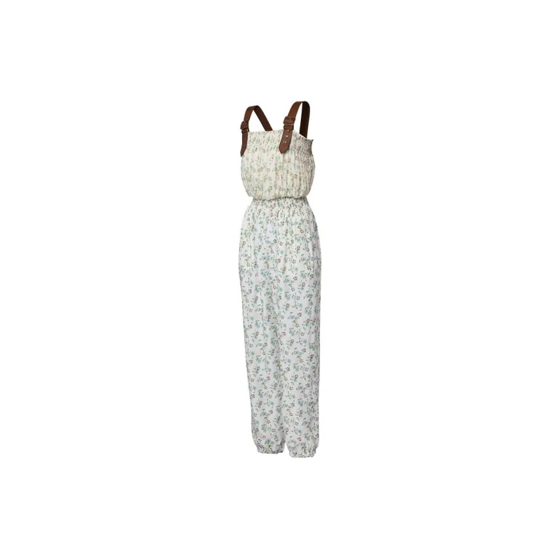 LOUIS VUITTON Floral Print Leather Strap Jumpsuit-2