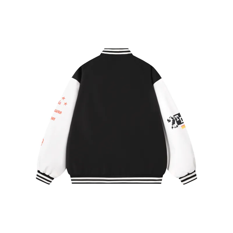 dnnnnx Gradient-effect Letter-printed Unisex Baseball Jersey-1
