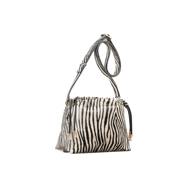 A.P.C Bonded Polyurethane Crossbody Bag Shoulder Bag Women's Black & Beige-1