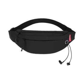 TINYAT Polyester Fanny Pack Small Size Unisex Black Gray Leather Blue Leather Brown