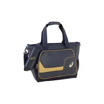Asics Synthetic Leather Portable Crossbody Bag Shoulder Bag Unisex White & Marine Blue
