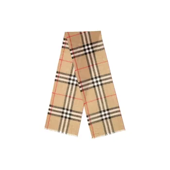 Burberry Check Lightweight Wool Silk Scarf