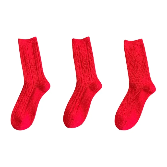 Cheemy Free Versatile Comfortable Skin-Friendly Crew Socks Women's 3 Pack-1