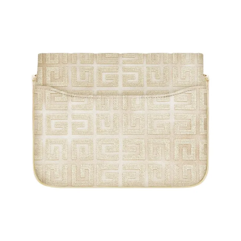 Givenchy 4G Embroidery Canvas Canvas Bag Shoulder Bag Crossbody Bag Small Size Women's Dusty Gold-3