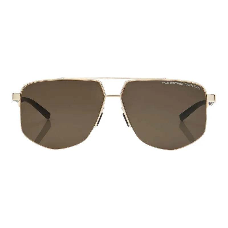 PORSCHE DESIGN Plate And Metal Irregular Shape Sunglasses Men's-1