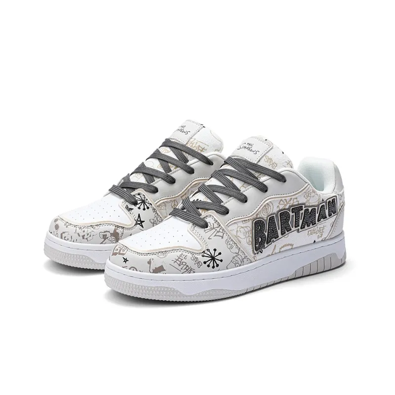 The Simpsons Canvas Shoes Unisex Low Top White Blue/Beige Apricot/Apple Green/Candy Pair/Khaki Gray/Tomato & Egg/Avocado Green-0