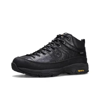 HUMTTO Cushioning Wear Resistant High Top Outdoor Shoes Men's Black
