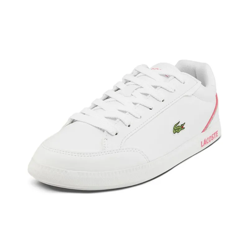 LACOSTE Low Top Skateboard Shoes Women's White-1