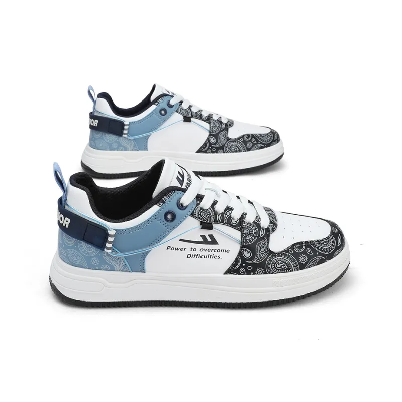 WARRIOR Skateboard Shoes Unisex High Top Dark Blue/Light Blue-24