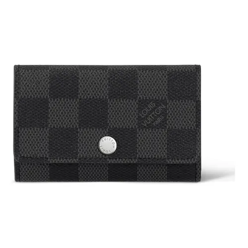 LOUIS VUITTON Key Holder Multicles 6 Damier Graphite Black