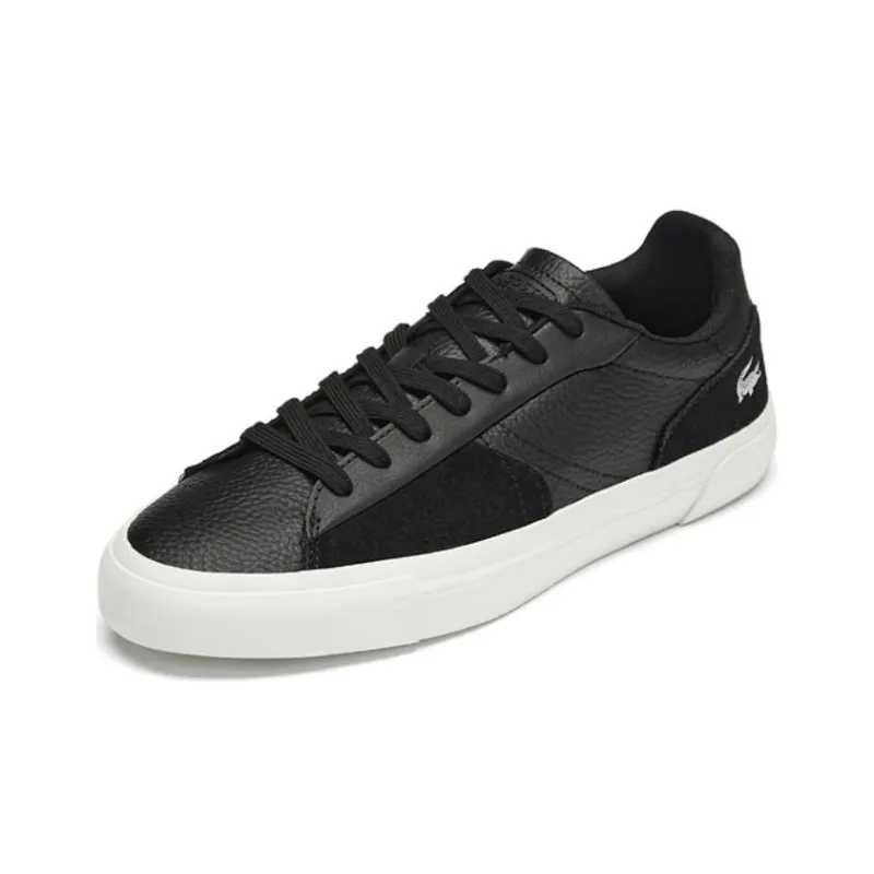 LACOSTE Low Top Skateboard Shoes Men's Black-1