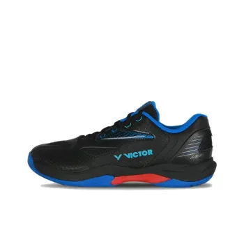 VICTOR Cushioned Slip Resistant Low Top Badminton Shoes Unisex Black Blue