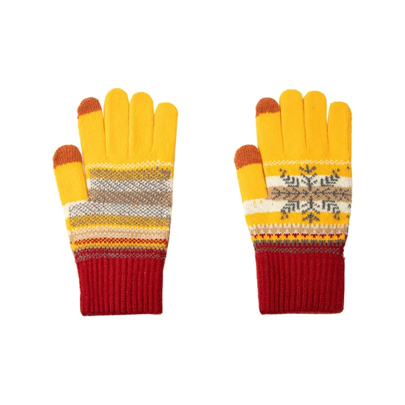 BAIJUAN Knit Gloves Unisex-7