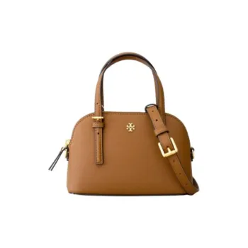TORY BURCH Emerson Leather Dome Bag Shoulder Bag Crossbody Bag Handbag Women's Camel