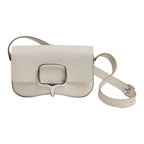 HERMES DellaDella Cavalleria Epsom Calfskin Crossbody Bag, Shoulder Bag Women's M4 Gris Pale Cream Gray