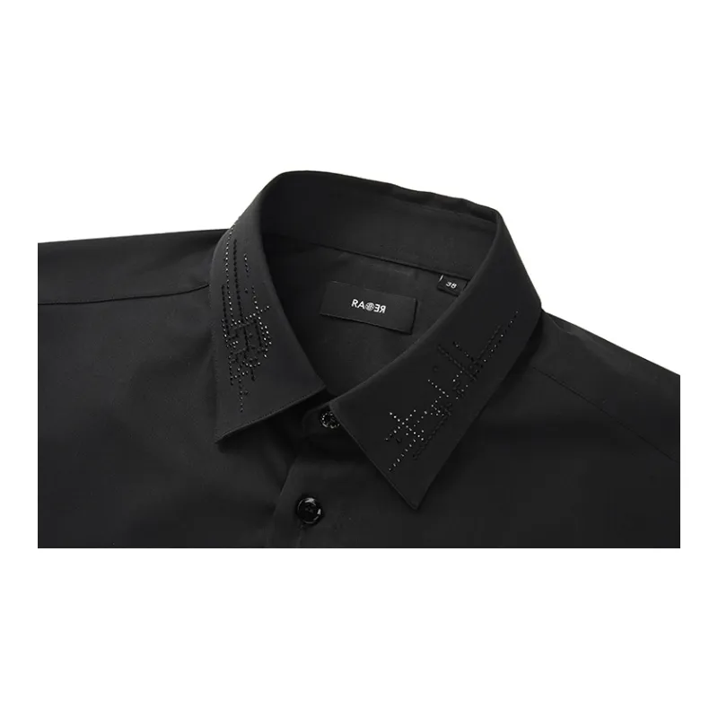 RARE Long Sleeved Shirts Men's Black-3