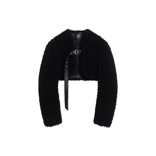 Ouyang Cropped Coats Women's Black